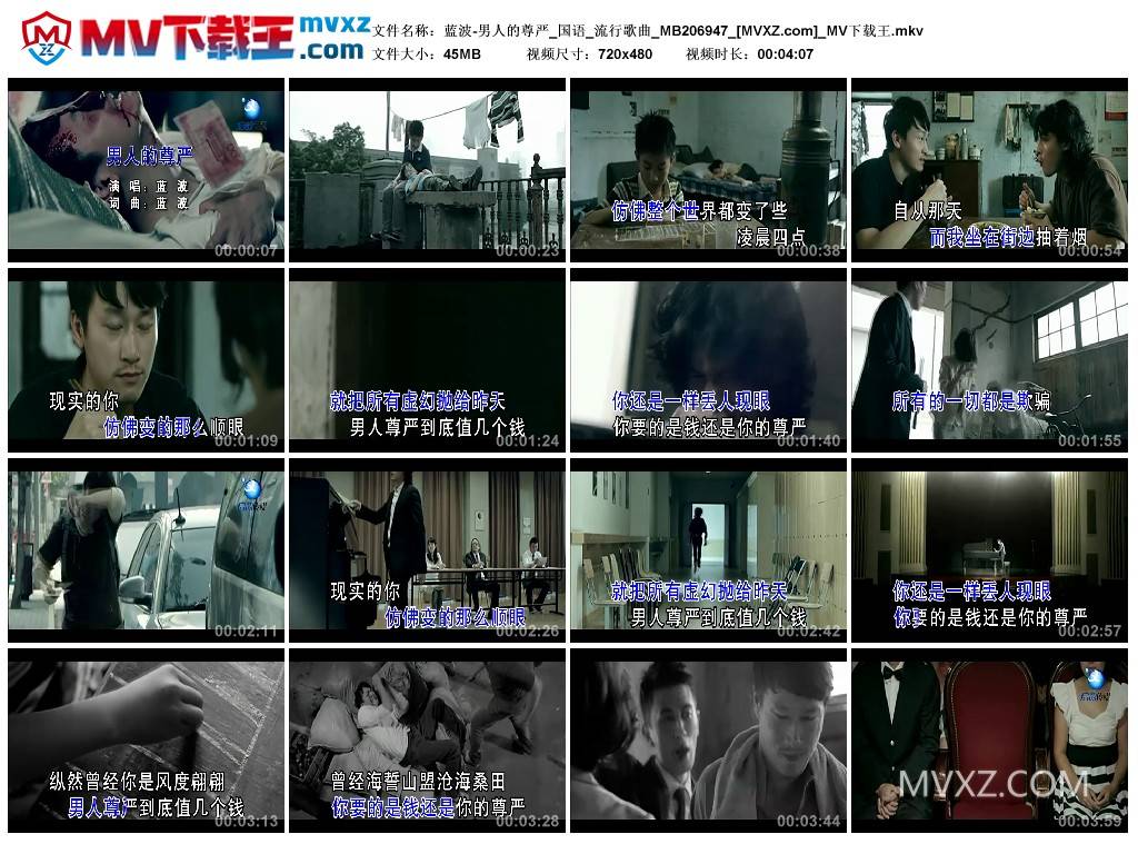 蓝波-男人的尊严_国语_流行歌曲_MB206947